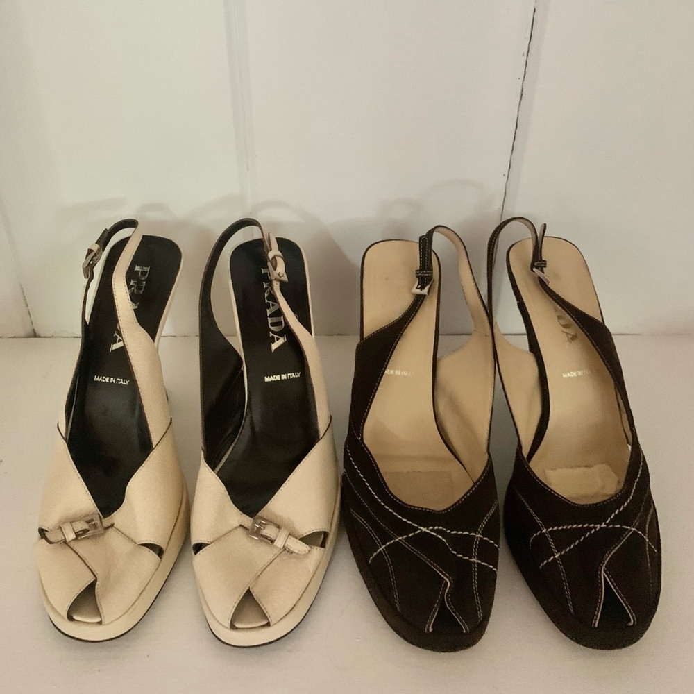 Vintage Prada Heels - Both Pairs - Size 38.5 (8.5)